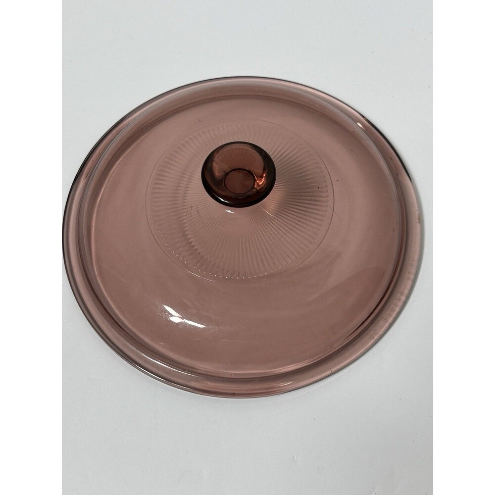 Pyrex Cranberry 7.25" Round Lid Corning Ware Visions Replacement Lid